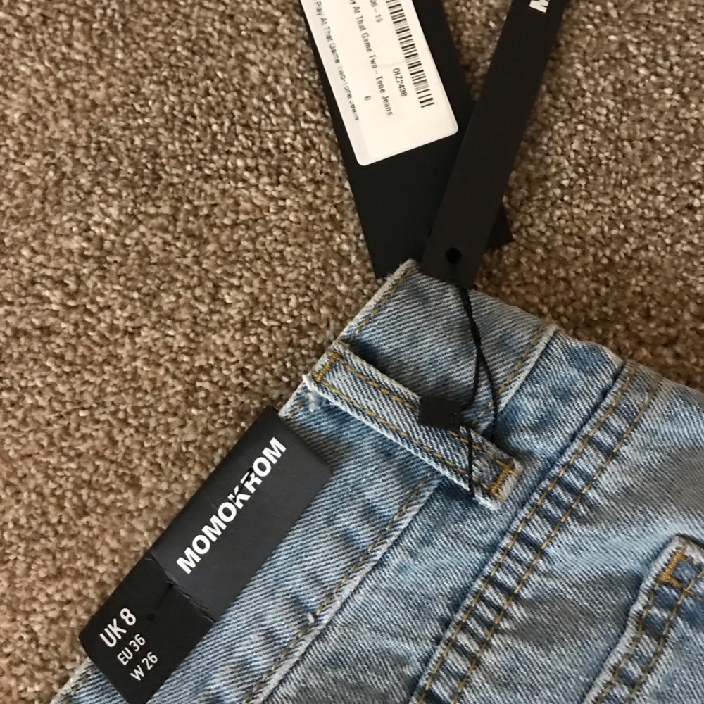Two-Tone High Waisted Jeans